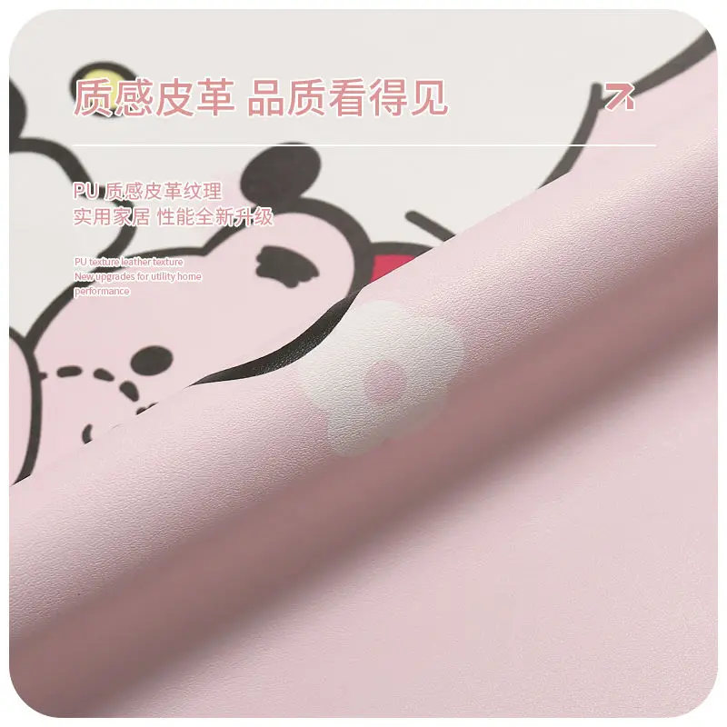 مرحبا كيتي Kuromi Kawaii مفرش طاولة مستديرة مقاوم للماء مقاومة للزيت طاولة شاي الملابس المنزلية مفرش طاولة جلدي بالجملة #2