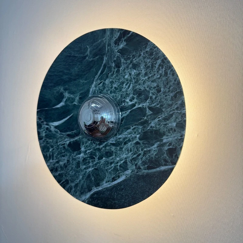 

Nordic Minimalist Natural Marble Wall Lamp Designer Creative Sconce Bedroom Bedside Living Room Atmosphere Light for Home Decor