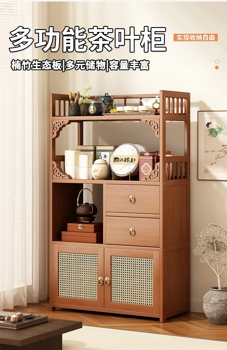 Multifunctional Furniture with Drawers & Shelves, Kitchen Cupboard, Living Room Storage Organizer, Tea Table Cabinet image 5