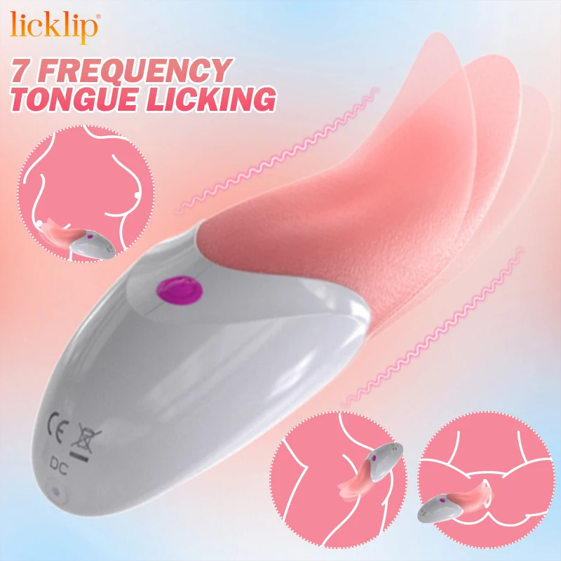 Licklip 7 vibrazioni lingua realistica leccare giocattoli del sesso vibrante per le donne sesso orale figa stimolazione vaginale giocattoli cattivi di schiaffo