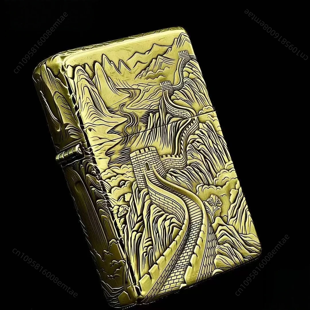 Realistic carving craft three-dimensional fuel lighter, 5-sided relief lighter, lighter collection, cigarette accessories
