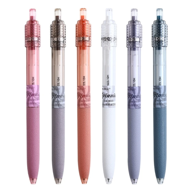 

D7YC 12 шт. гелевая ручка для снятия стресса, выдвижная гелевая ручка, быстросохнущие чернила с наконечником 0,5 мм для письма,