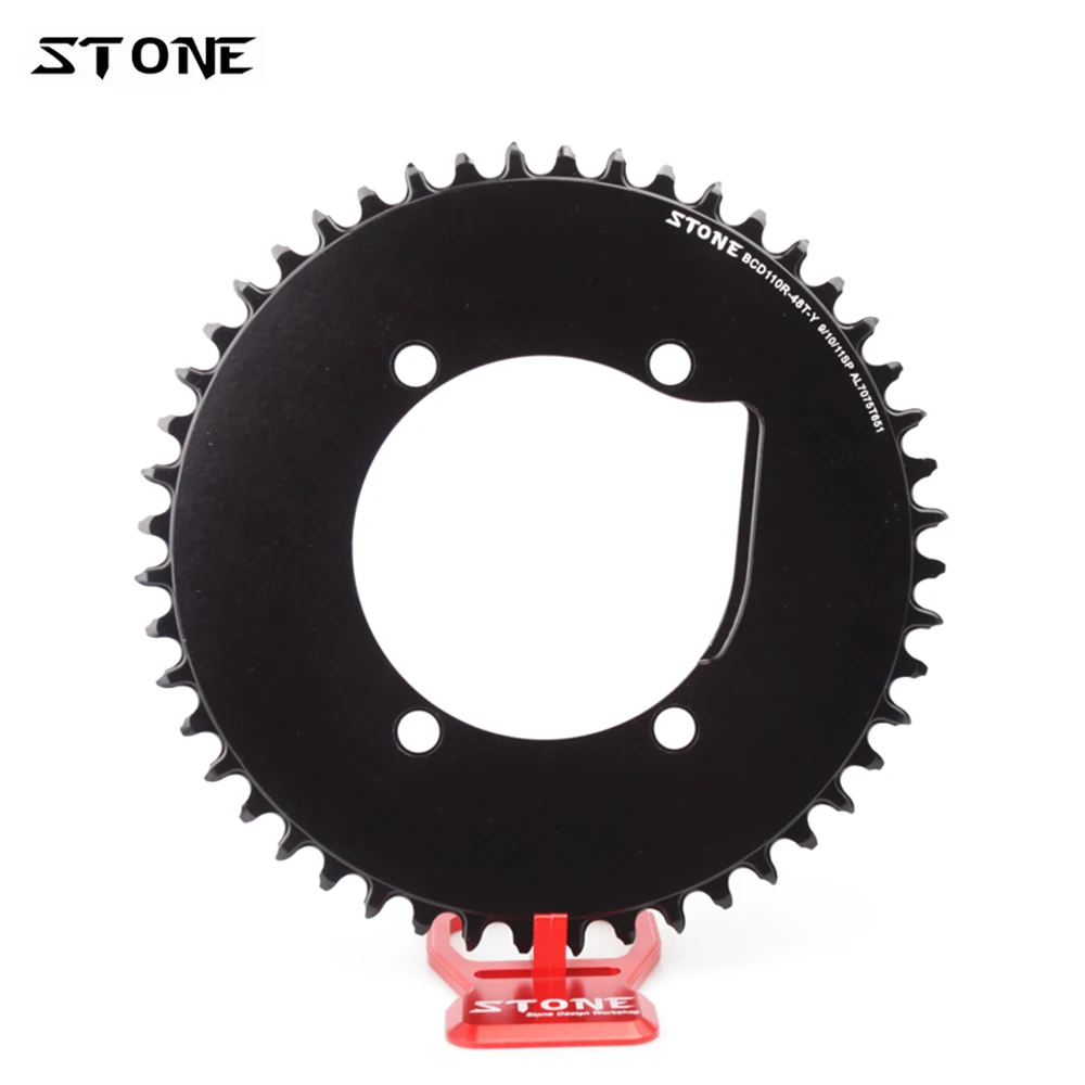 

Stone Single Circle Road Bike Chainring BCD110 110mm Chain Ring 4 Bolts Aero for Ultegra R8000 Dura Ace R9100 Cranks Chainwheel