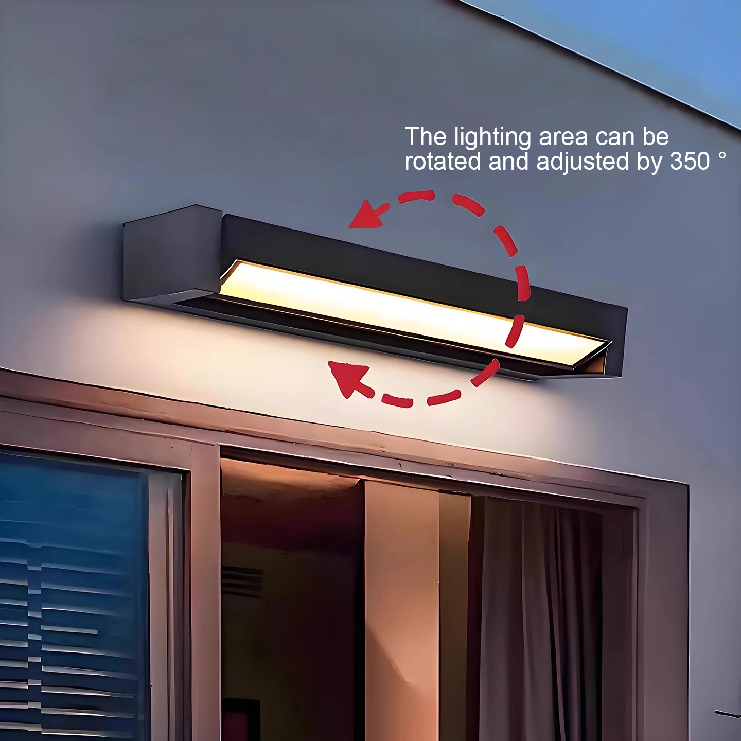 LED outdoor rotatable aluminum wall lamp porch light exterior wall atmosphere garage passage garden terrace waterproof lighting