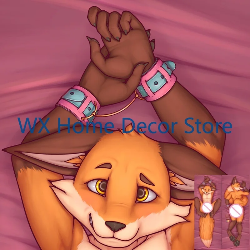 

Аниме DakimakuraFurry Fluffy Orcus Nyall The Fox наволочка с двусторонним принтом DIY индивидуальная обнимающая наволочка для тела