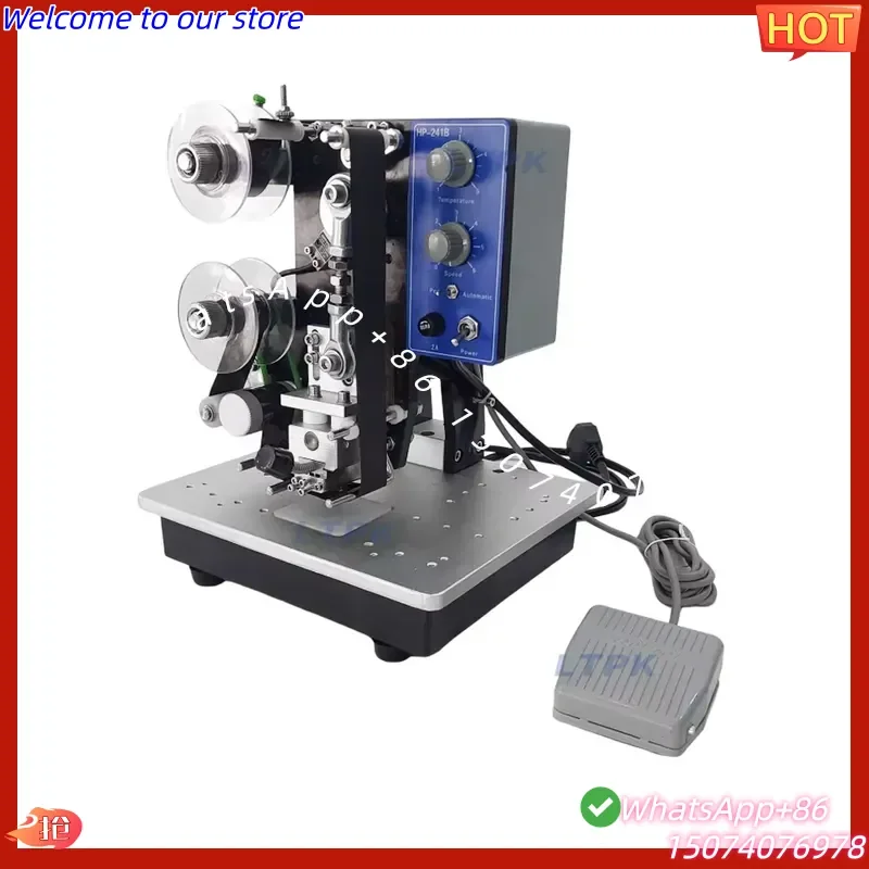 2026 HP-241B Manual Continuous Inkjet Printing Machine for Expire Date Coding on Film Bags Pouches Plastic