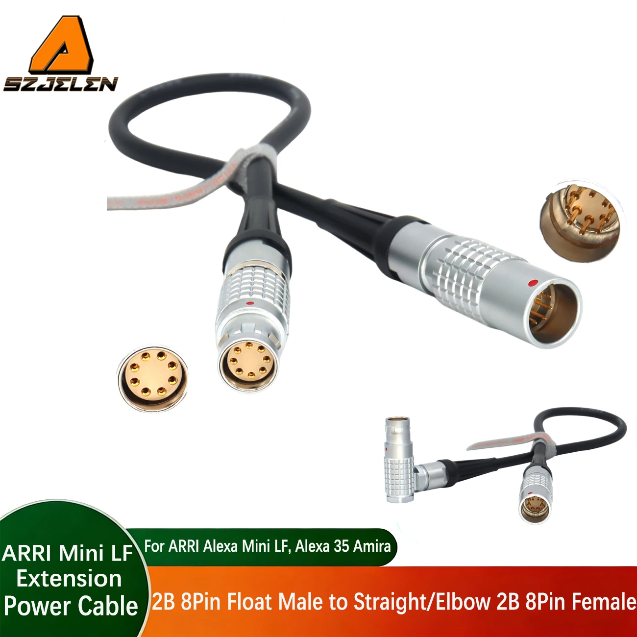 

1PC Power Extension Cable 2B 8Pin Float Male to Female for ARRI Alexa Mini LF, Alexa 35 Amira