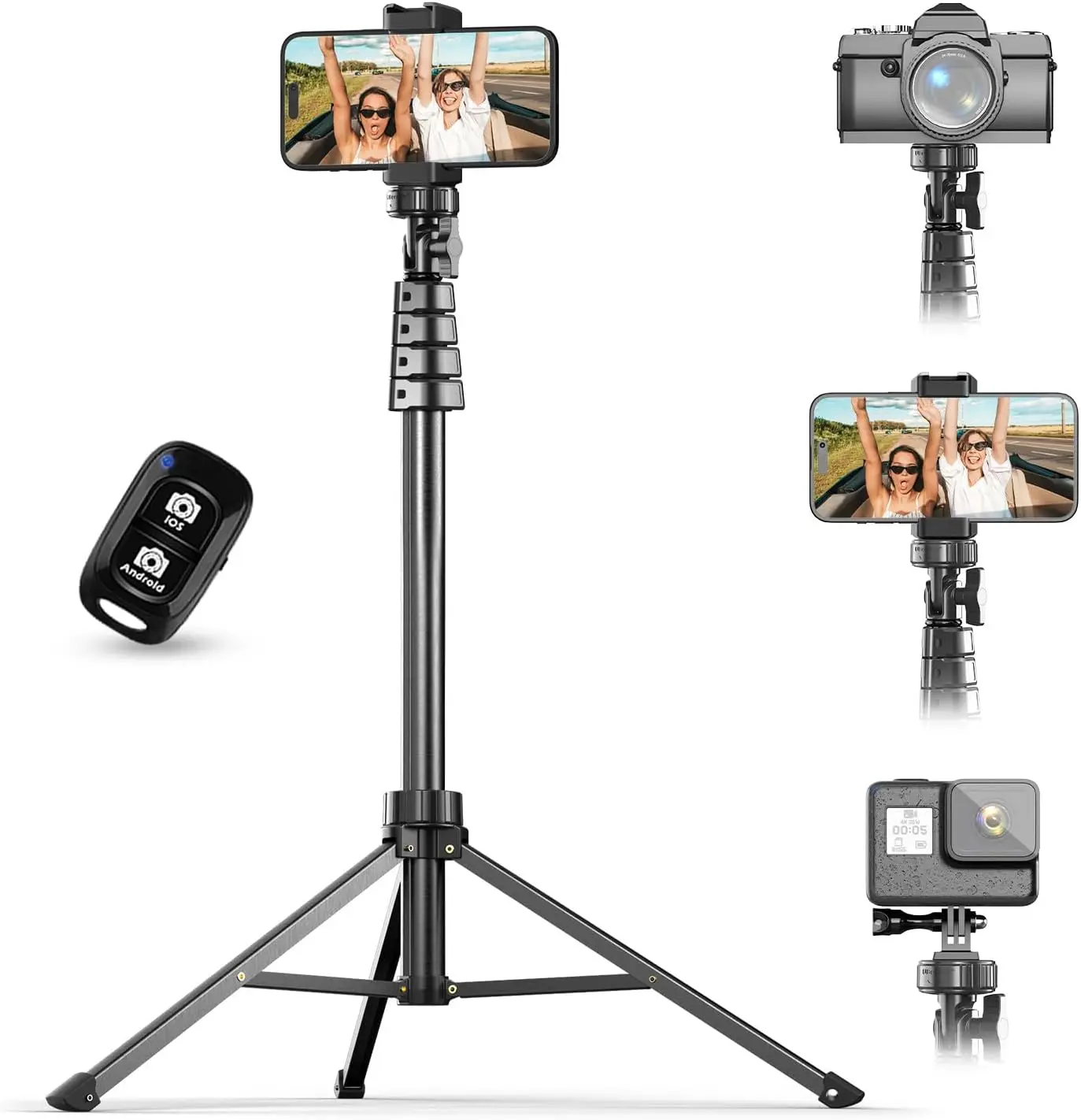 67" Phone Tripod & …