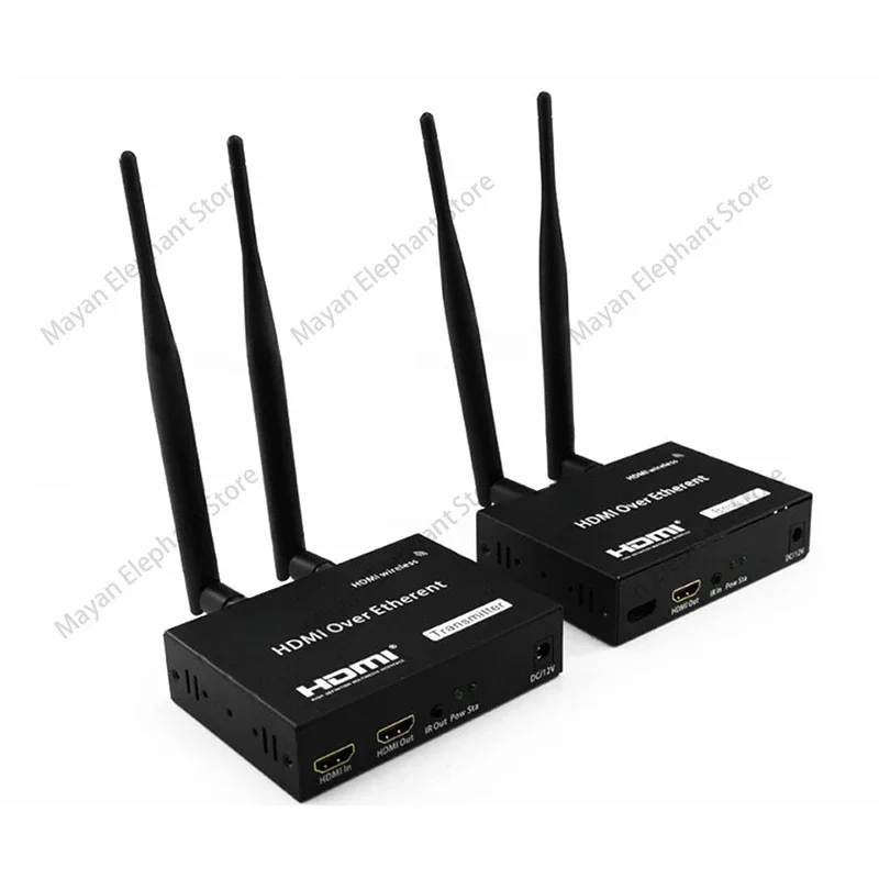 656ft Wireless WiFi HDMI Extender Transmitter Receiver 2.4G 5GHz 1080P Local Loop-out IR Remote HDMI Extender PC DVD to TV