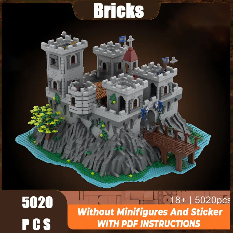 Nowy Zestaw Klocków Moc Średniowieczna Architektura Model Zamek Wyspa Moduł Klocki Prezent Zabawka dla Dzieci Zestaw do Samodzielnego Montażu