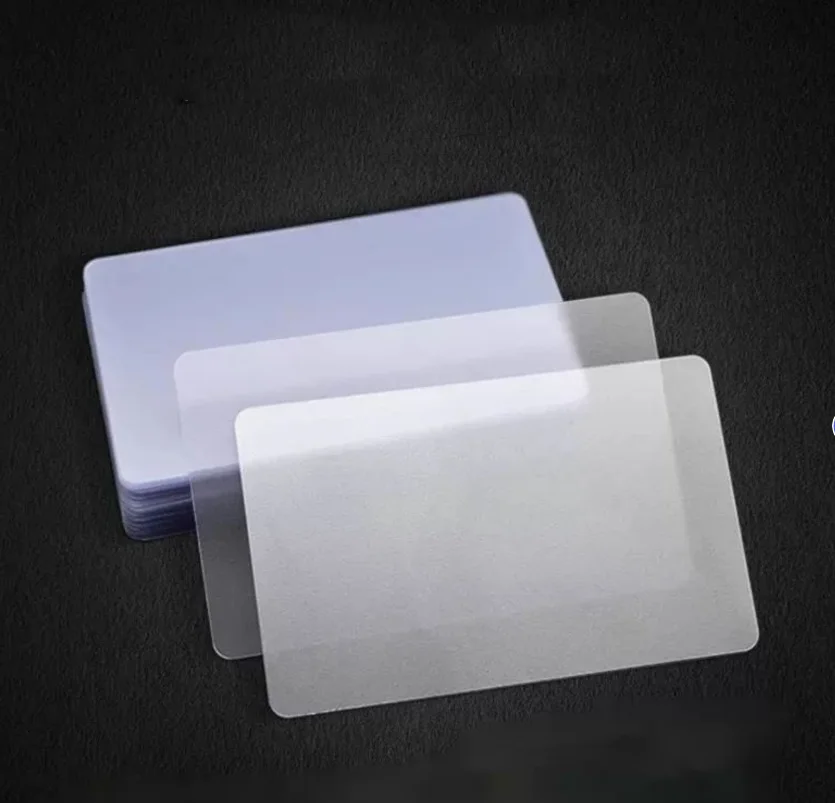 200Pcs/400Pcs Translucent Matte Finish Plain Plastic PVC Sheets Blank Acetate Business Card Thickness 170micron Very Thin