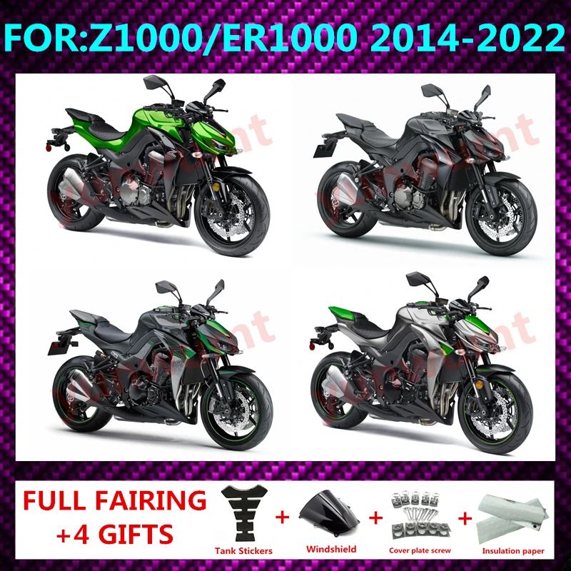 

New ABS Motorcycle Fairings Kit fit For Z1000 Z ER ZR 1000 ZR1000 ER1000 2014 2015 2016 2017 2018 - 2022 full fairing set zxmt