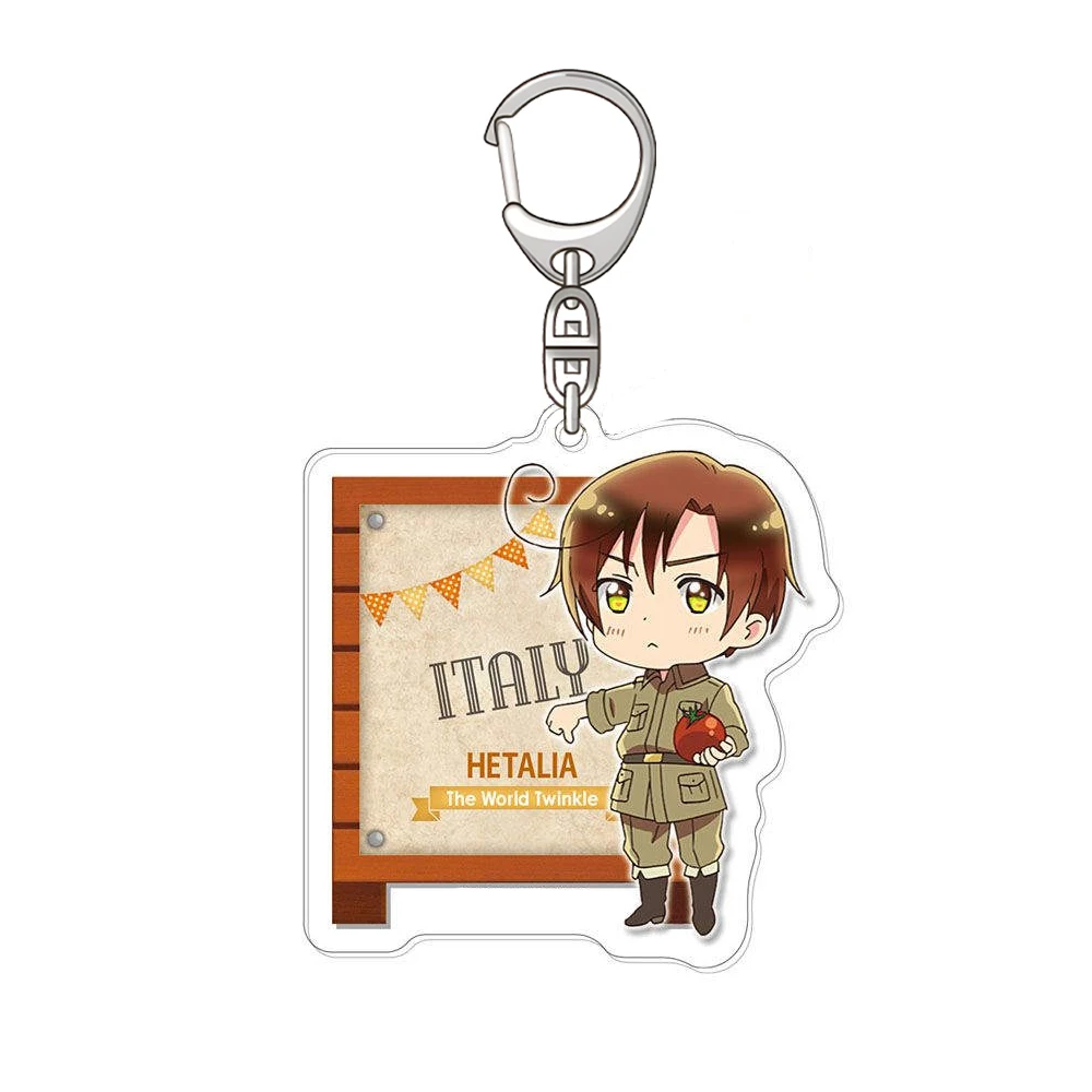 Anime Peripheral Store Hetalia: The World Twinkle Finland Prussia Hungary Austria Acrylic Keychain Pendant Fans Gifts About 6cm