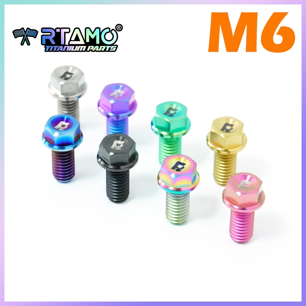 RTAMO Gr5 Titanium Bolt M6X13mm Abs Sensor Screw for Car Bike Motorcycle Fastener Modified