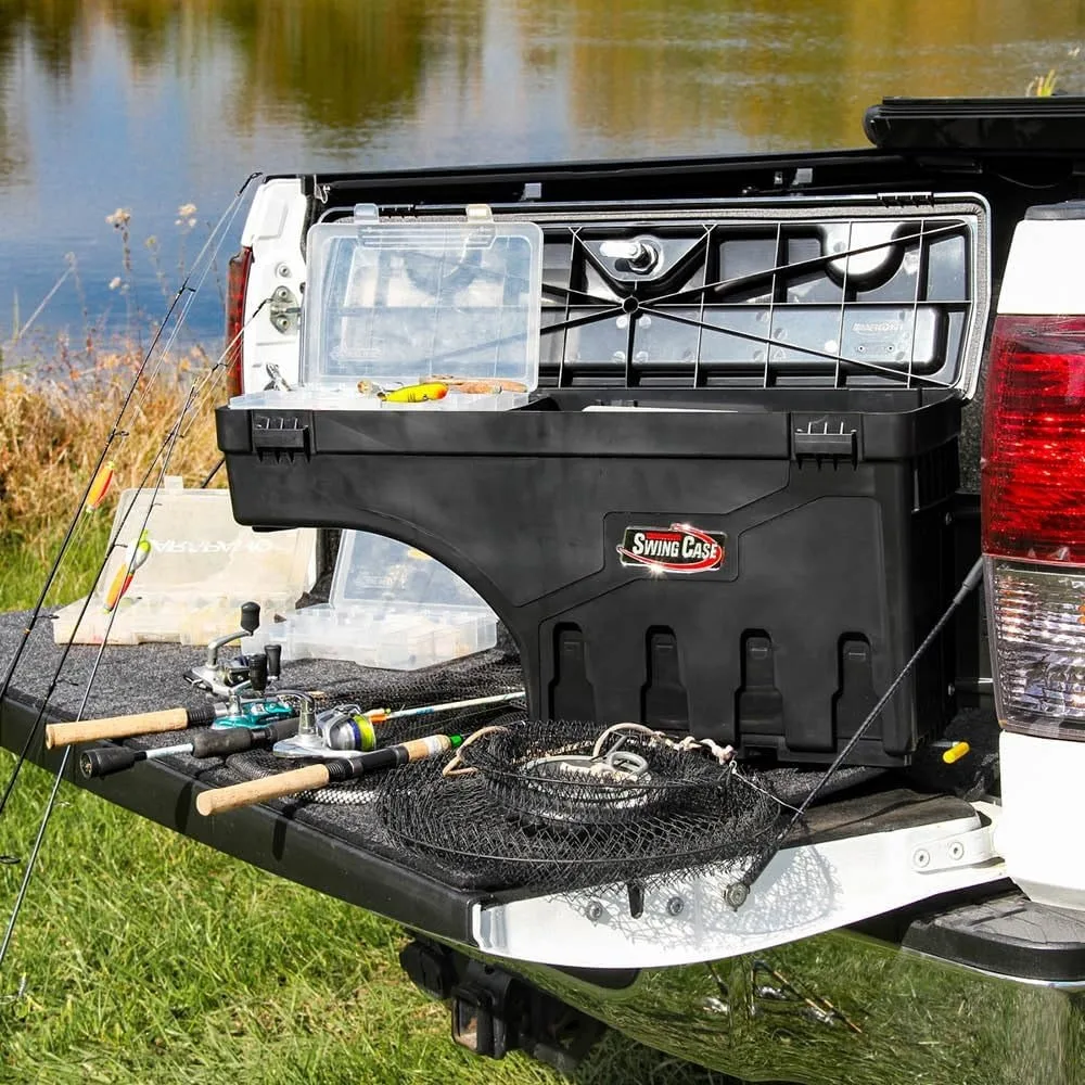 Black Driver's Side Truck Bed Storage Box - Waterproof, Strong, Durable, Compact, Safe, Useful, Convenient