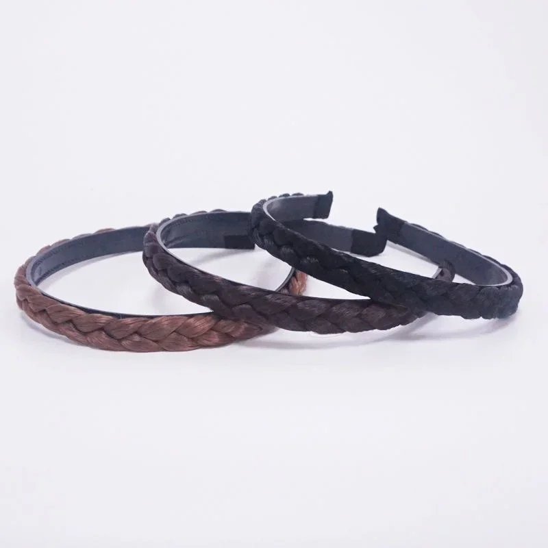New Women Vintage Wig Headbands Braids Girls Style Hair Band Head Band Wig Hair Accessories Turbans for Women head band