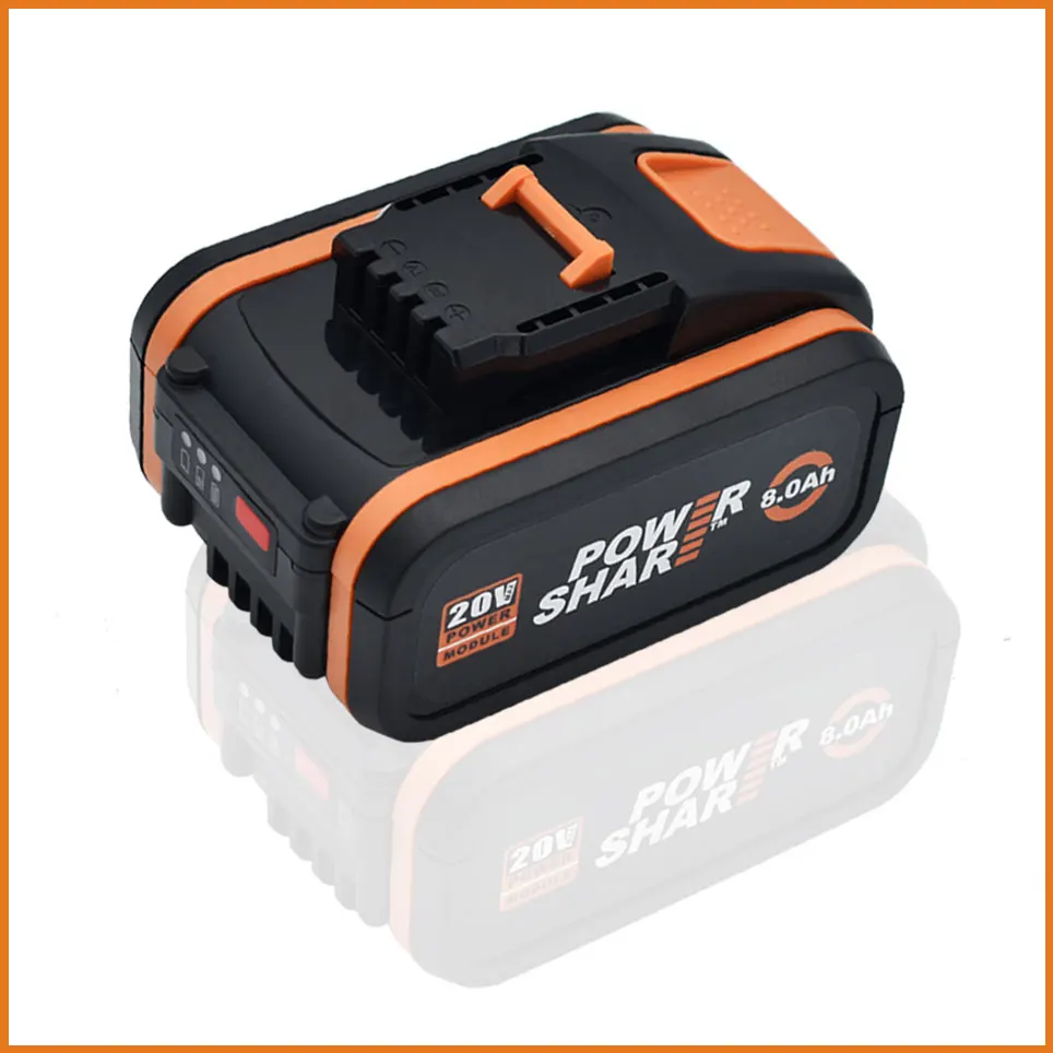 Imagem -03 - Bateria Li-ion para Worx 20v 8000mah Wx390 Wx176 Wx79.4 Wx372.1 Wx800 Wx678 Wx550 Wx532 Wg894e Wg629e Wg329e Wg2