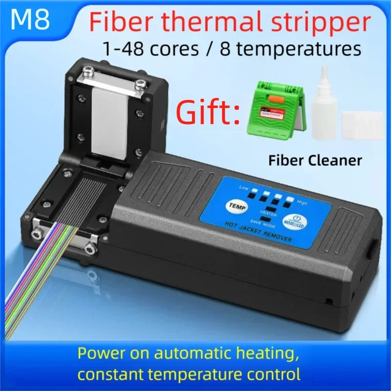 AUA-M8 Fiber Optic Thermal Stripper Pliers Heated Fiber Multi Core Cable Wire Stripping  Ribbon Fiber Hot Stripper Tool Slitter