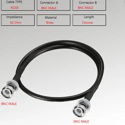 BNC BNC erkek BNC erkek fiş Q9 sıkma konnektör Lot RF koaksiyel koaksiyel Pigtail Jumper 50ohm kablo