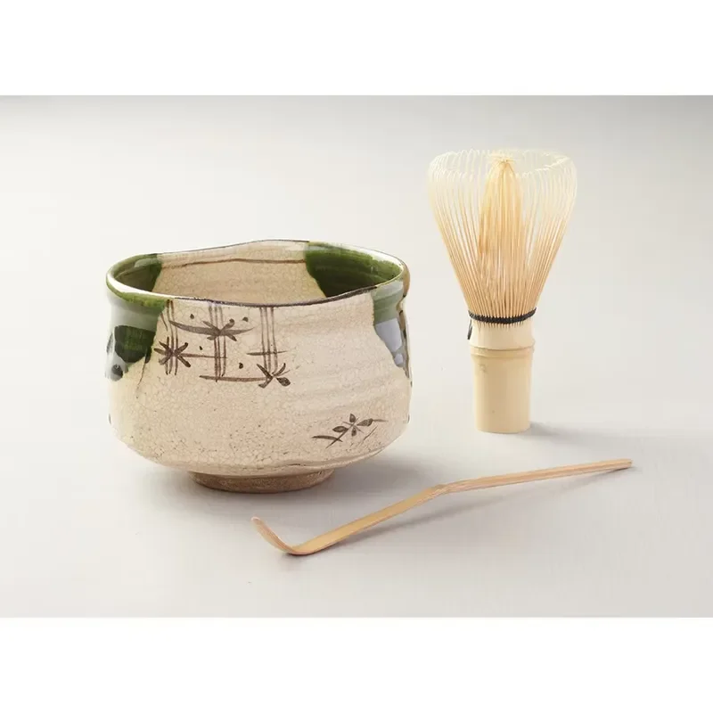 Japanese Matcha Tea Set Ceramic Pottery Bowl Whisk for Traditional Ceremony Unique Handmade Gift Wholesale Home Decor Item