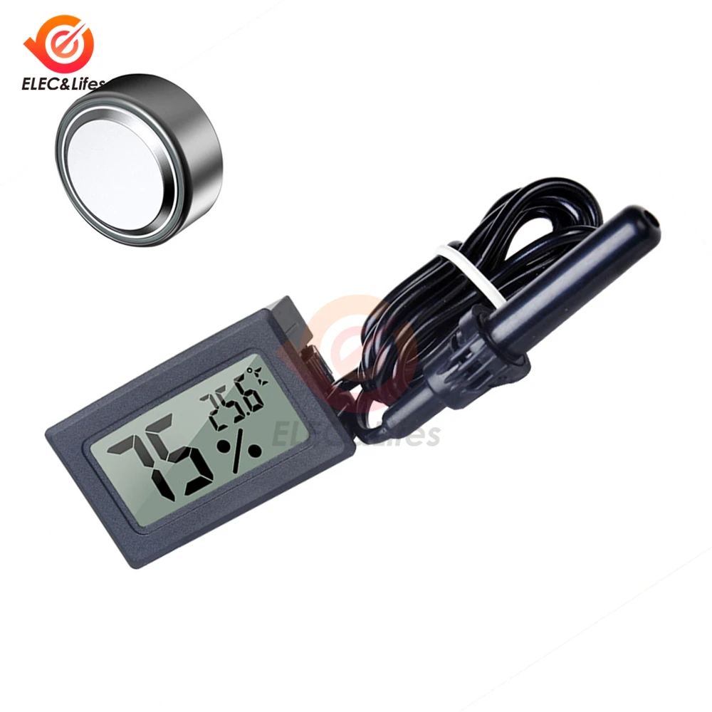 FY-12 Embedded Electronic Thermo-hygrometer Mini Home Digital Temperature Sensor Thermometer Humidity Meter With Battery