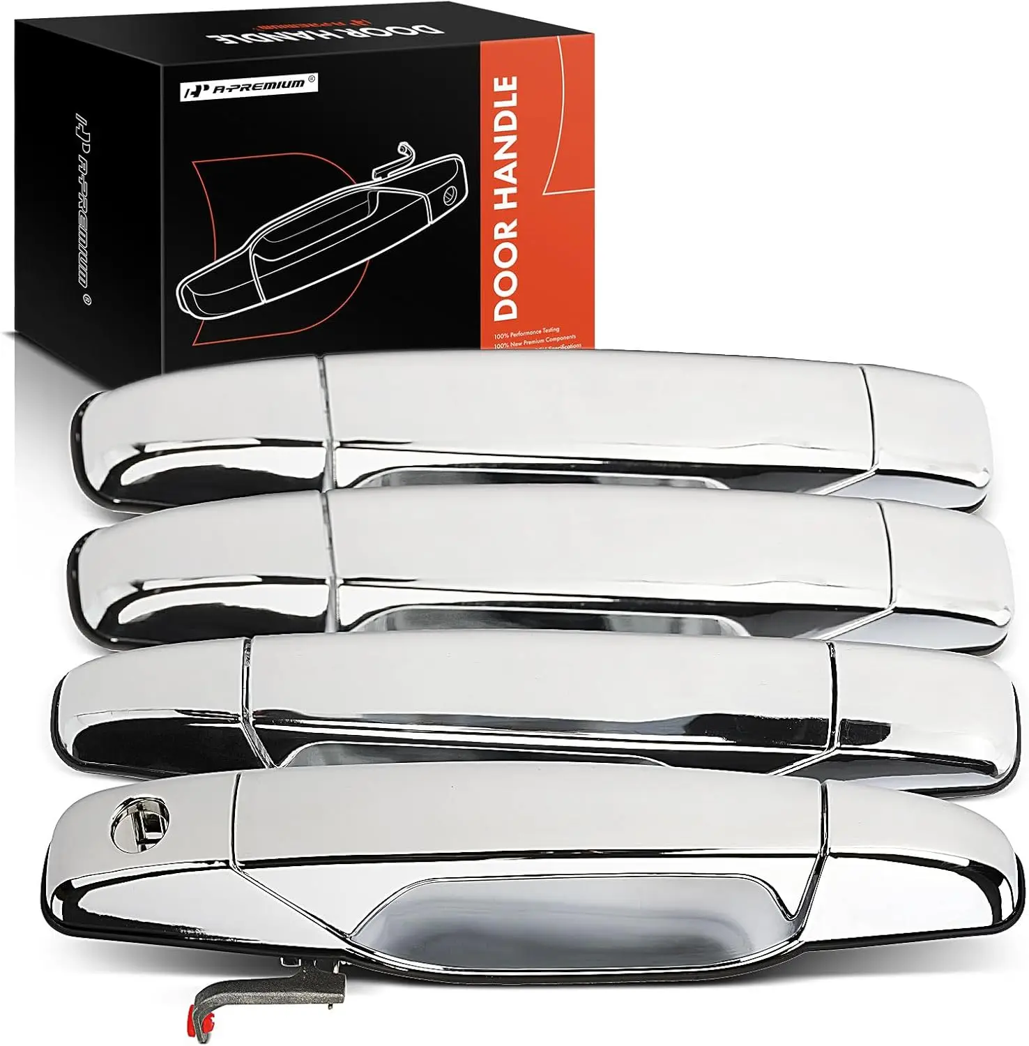 

Exterior Door Handles Front Rear for 2007-2014 Chevy Silverado Suburban Tahoe Avalanche GMC Sierra Yukon Cadillac Chrome 4 Pack