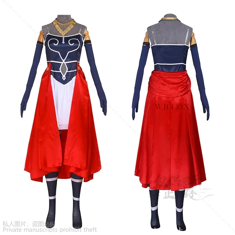 Аниме Frieren Beyond Journey's End Aura The Guillotine Horns, индивидуальный костюм для косплея, платье, парики для вечеринки на Хэллоуин, одежда в стиле Лолиты