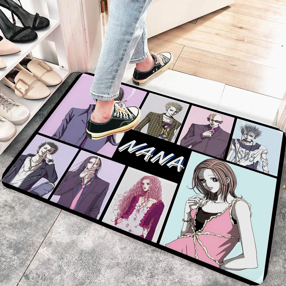 Nana Osaki Anime Floor Mat Bathroom Mat Kids Room Bedroom Decoration Balcony Anti-Slip Doormat Living Room Bedside Area Rugs