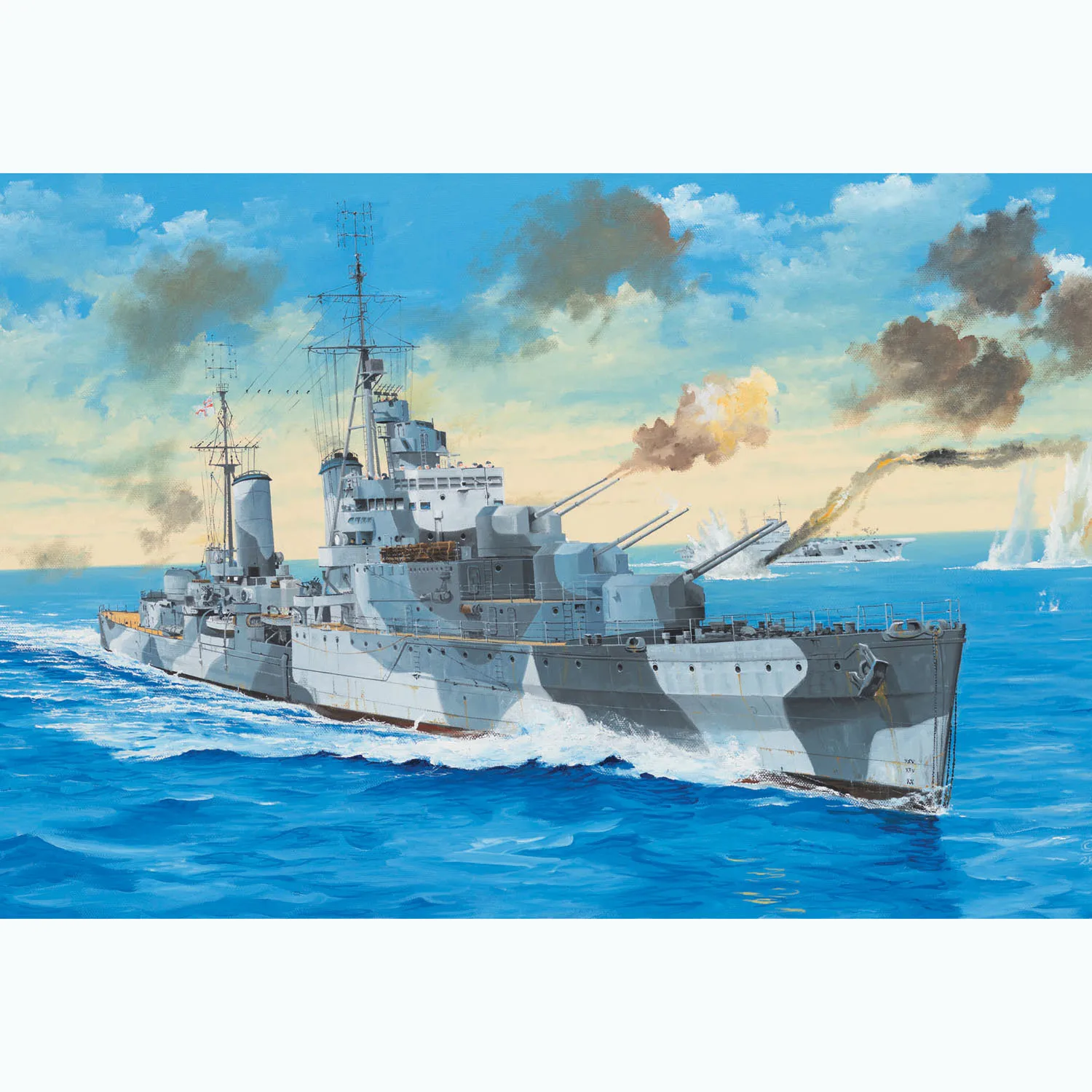 Plastic 1/350 Scale Trumpeter 05366 HMS Naiad Royal Navy Cruiser Static Display Ship Model Building Kits Toy Hobby TH24101