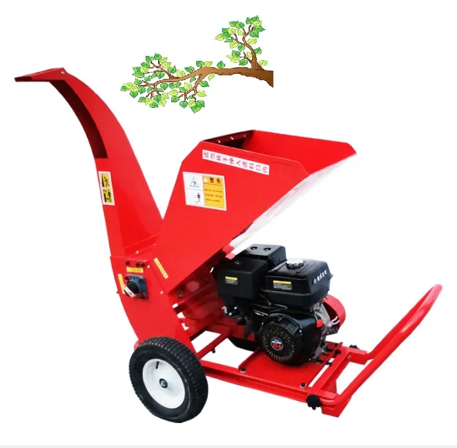

Mini Removable Mobile Wood Tree Log Bark Brach Chopping Rice Hay Straw Cutting Shredding Waste Wood Crusher Crushing Machine