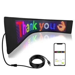 Programmable LED Scrolling Sign USB 5V Flexible LED Store Sign Smart App Edit Custom Text Pattern Animation Advertising Display