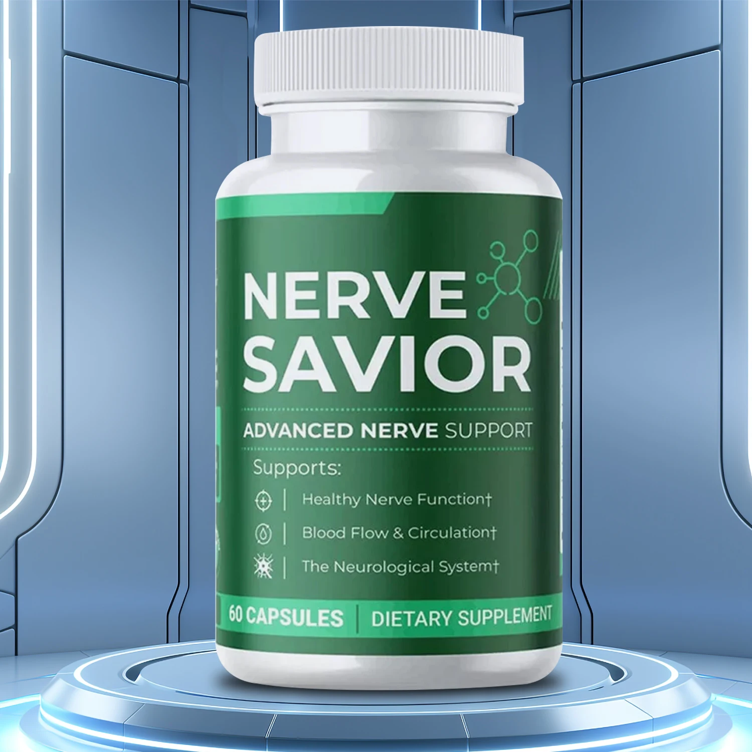 

Advanced Nerve Support - Rich in Alpha-lipoic Acid, Which Helps with Nerve Repair and Healthy Function, Strengthening Nerves