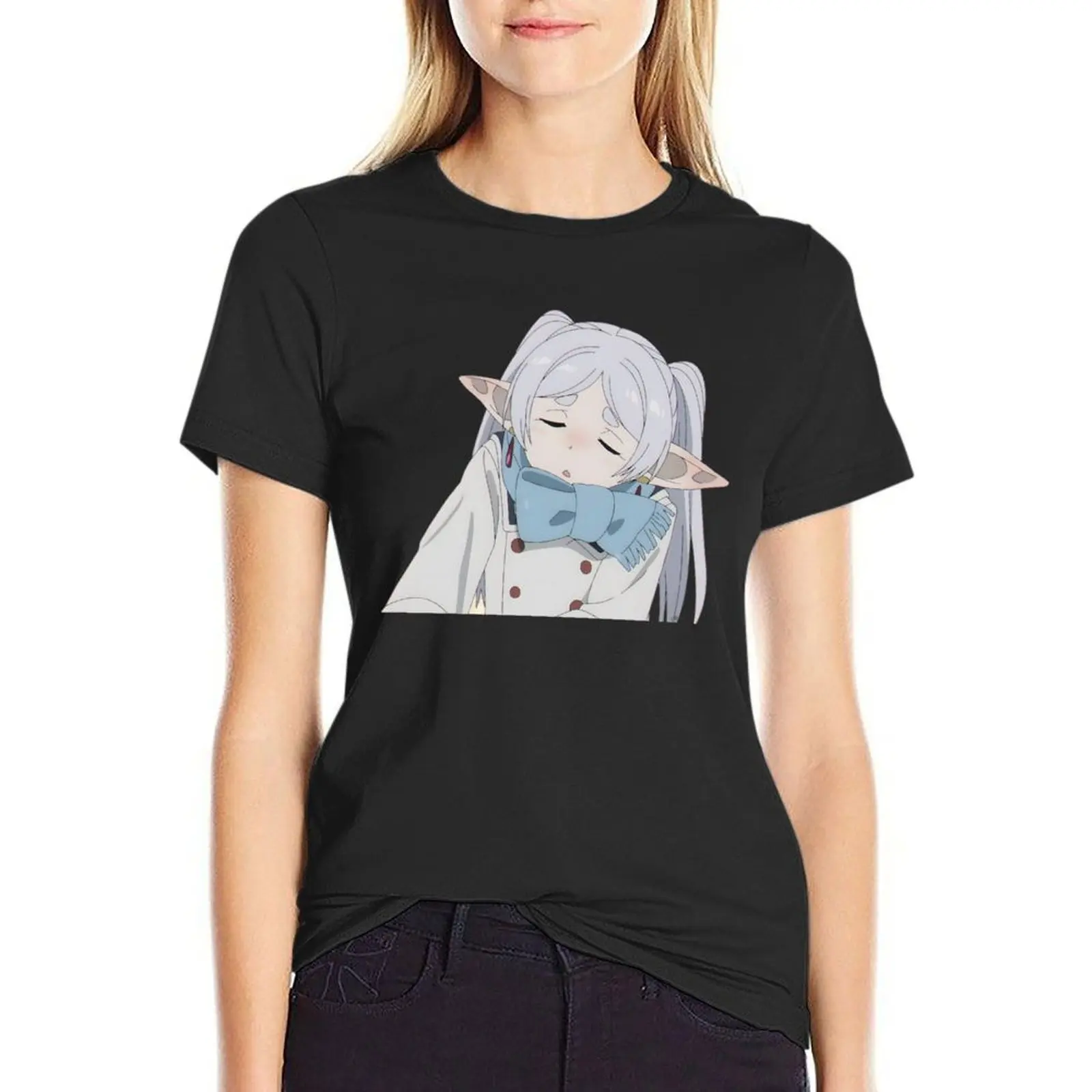 frieren groggy T-Shirt anime clothes customs design your own ariat shirts for Women