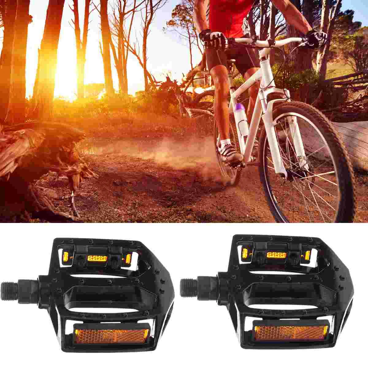 1 Pair Aluminium Alloy Bike Pedal Special Rolling Ball Pedal Multi-purpose Bike Pedals Bike Pedal Accessory (Red Single Rolling