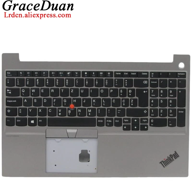 

SI Slovenian Silver Keyboard Upper Case Palmrest Shell Cover For Lenovo Thinkpad E15 Gen1 G1 5M10V16946