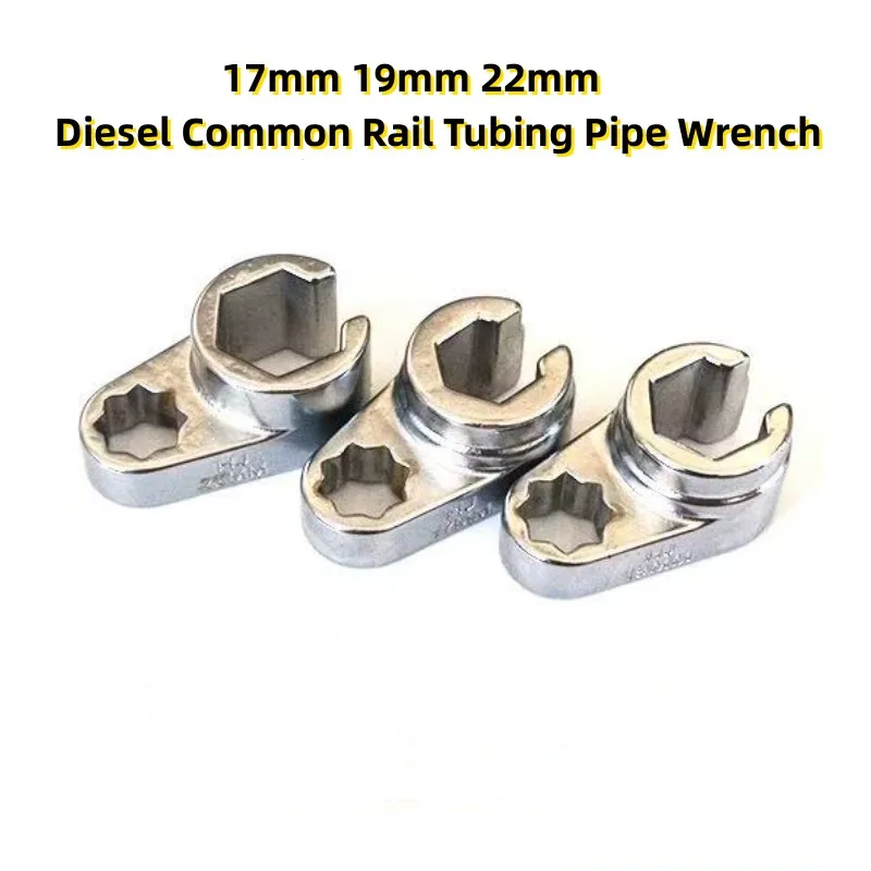 17mm 19mm 22mm Diesel Common Rail Tubing Pipe Wrench Octagonal Socket Nitrogen and Oxygen Sensor Repair Tool