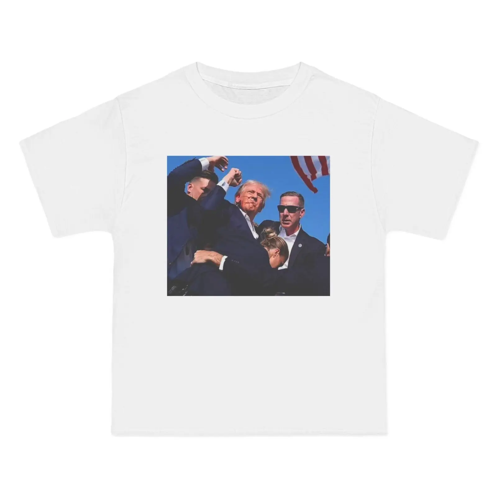 Trump Shot at Pennsylvania Rally - Men's Beefy-T®  Short-Sleeve T-Shirt