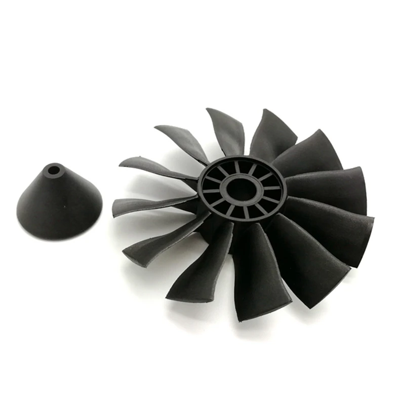 BFYL-POWERFUN Unidad EDF de ventilador con conductos de 12 aspas de 70 mm con motor sin escobillas 4S 3400KV para avión RC