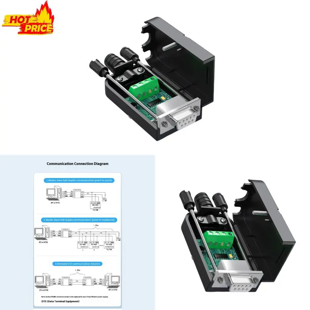 

Industrial RS232 To RS485 Adapter For Long Distances Communication Data Transmission Up To 4000Ft 600W Protections