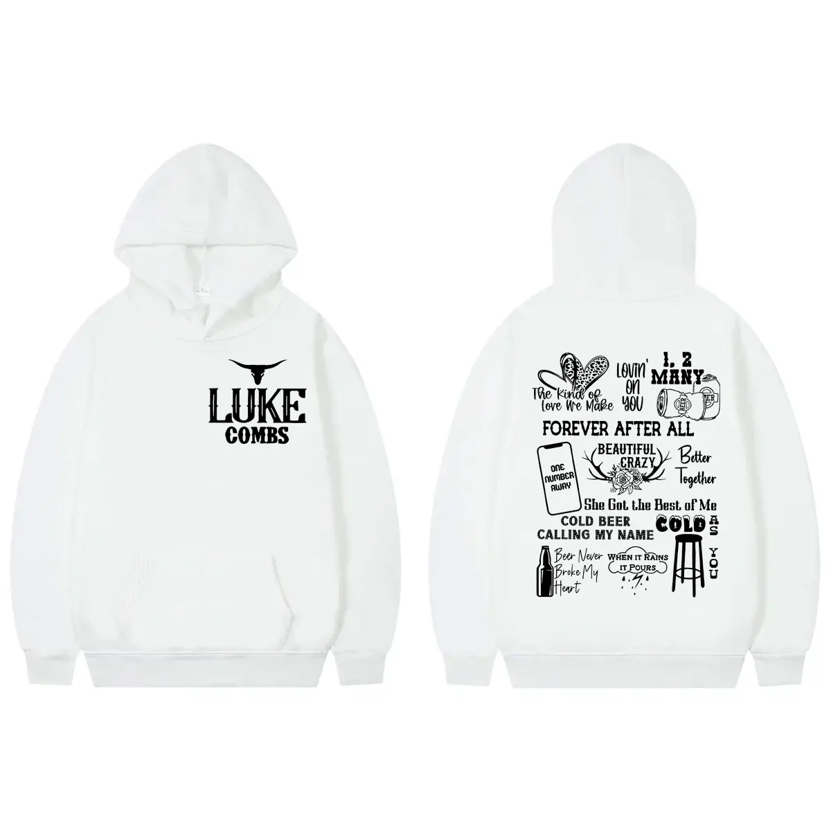 

Country Singer Luke Combs Word Tour Hoodies Men Women Fashion Casual Long Sleeve Sweatshirts Hip Hop Vintage Oversized Pullovers