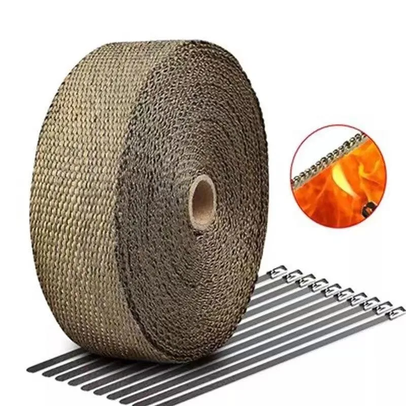 Motorcycle Car Exhaust Pipe Header Wrap Heat Shield Cloth Fireproof High Temp Resistant Anti-Scald