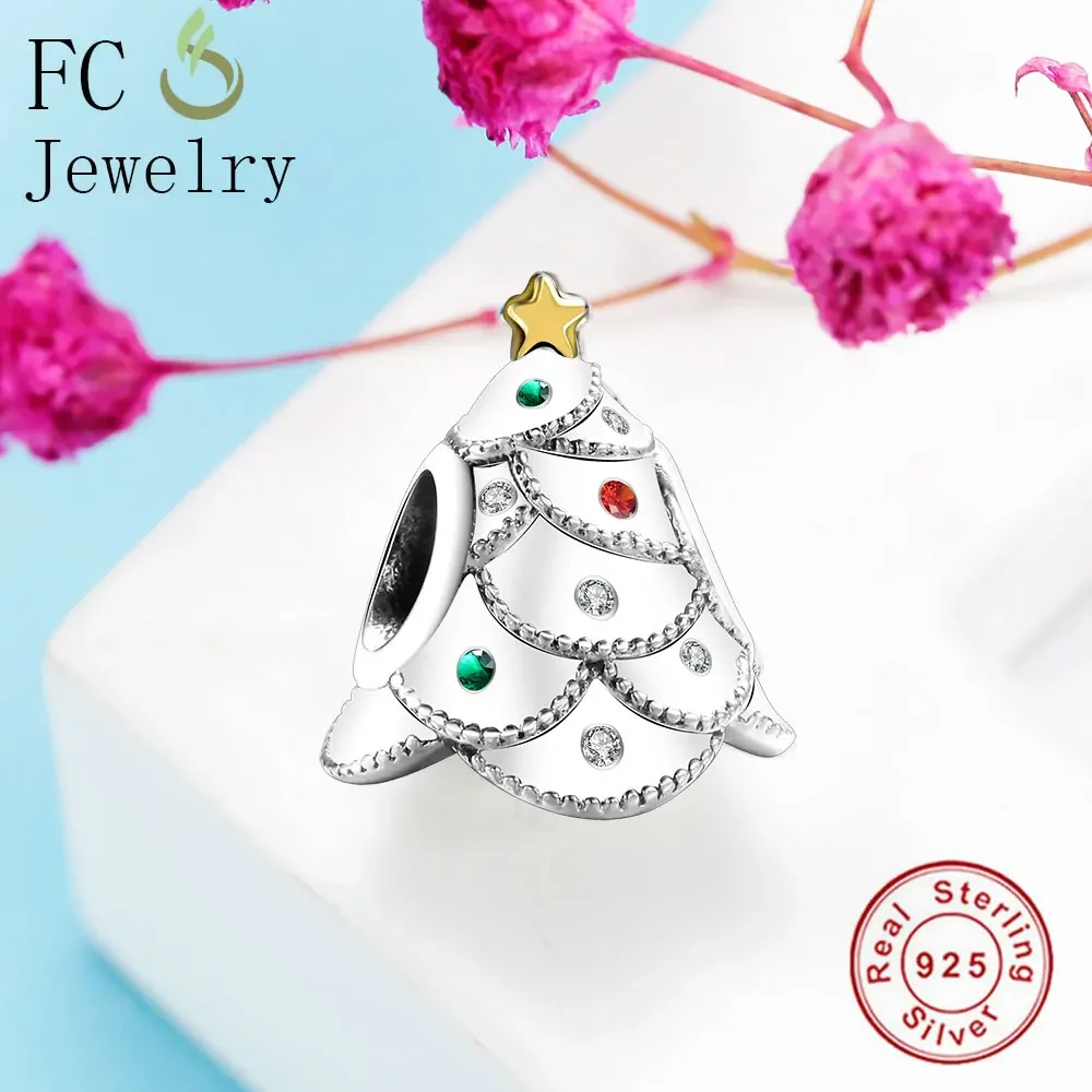 FC Jewelry Fits Original Brand Charms Bracelet 925 Sterling Silver European Star Mixed Zirconia Breloques Beads Berloque Gifts