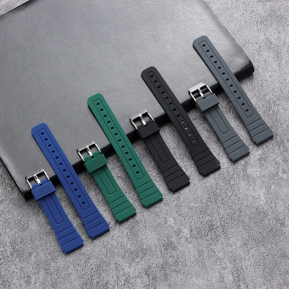 18mm Silicone Rubber Strap for Casio for F-91W F84 W800H SGW400 F105/108 A158/159/168AE1200/1300 Watch Band Men Women Bracelet view 4