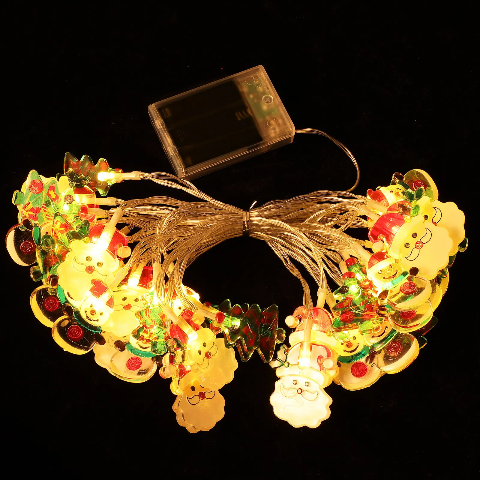 

Гирлянда новогодняя 10 м, 20 светодиодов, теплый белый свет, для елки, сада, спальни, праздничного декора, для использования в помещении и на улице