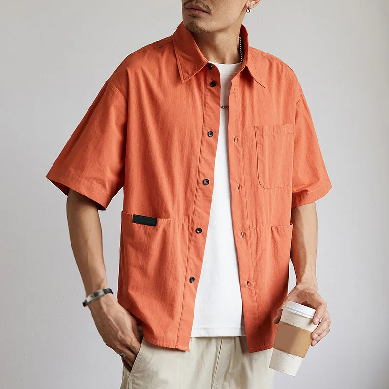 

Summer men oversized shirt casual short sleeved 6XL 7XL 150KG