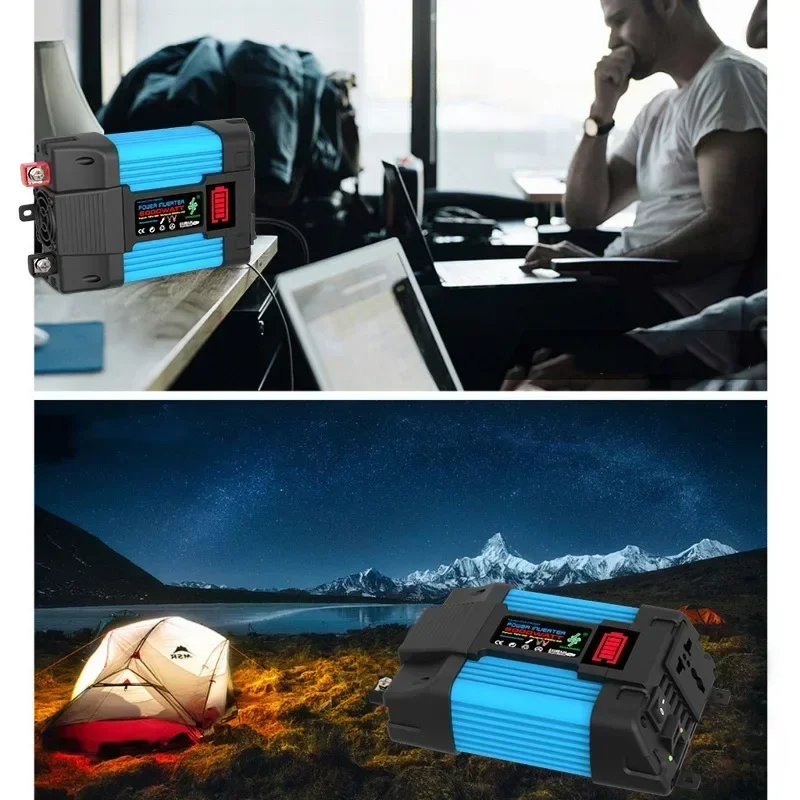 6000W Peak Car Inverter Conver LED Voltage Capacity Display Transformer Converter 12V220V/110V Dual USB Inverter Car Appliances