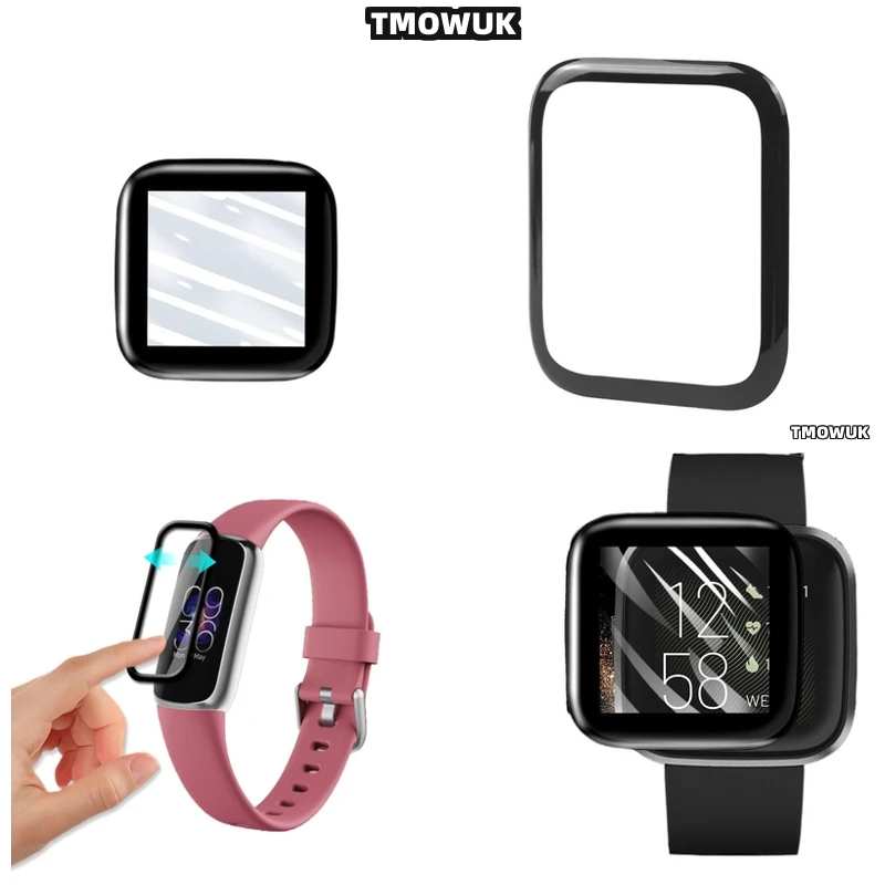 

For Fitbit Sense 2 Versa3 2 4 Inspire 3 Charge 6 5 Soft Full Cover 3D Curved Anti-Scratch PMMA