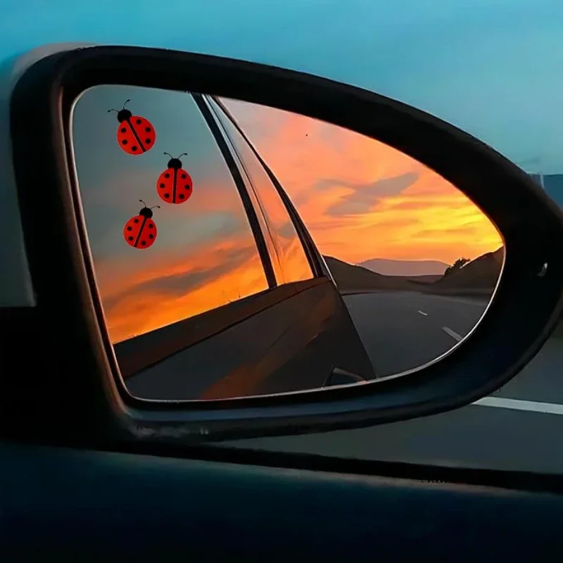 Cute Ladybug Waterproof Vinyl Stickers Multi-use Decals For Car Rearview Mirror Laptop Water Bottle Decor Accessories
