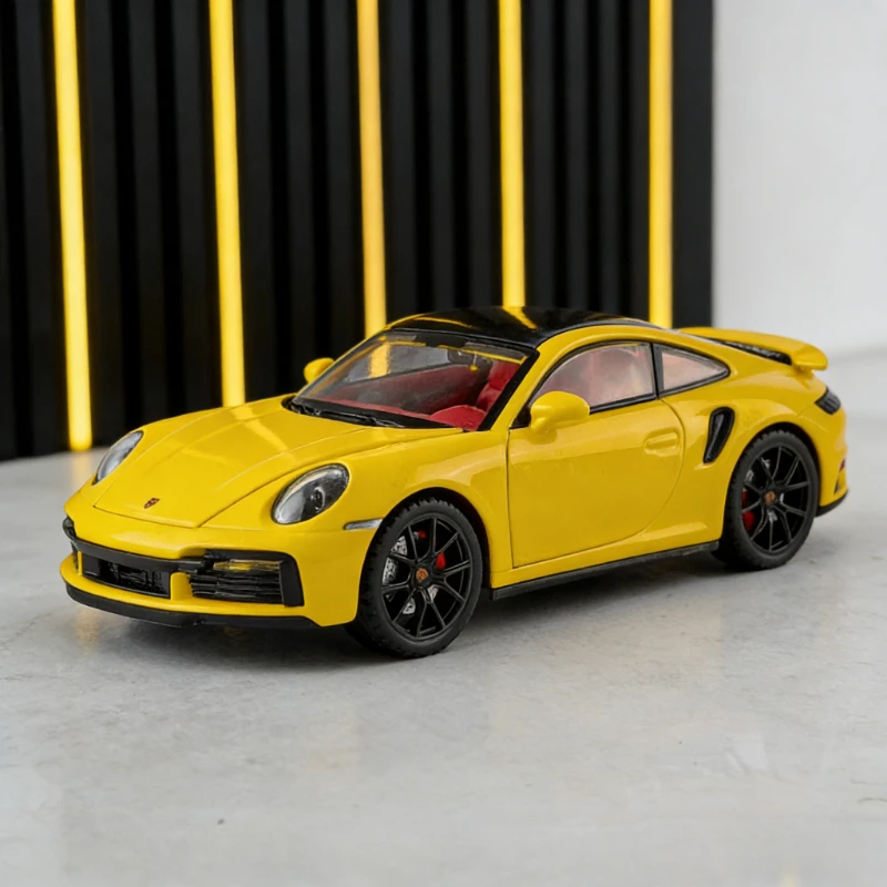

Модель спортивного автомобиля 1:24 911 Turbo S из сплава, литая под давлением, металлическая, имитационная, декоративная, со звуком и светом, детская игрушечная машинка, подарки
