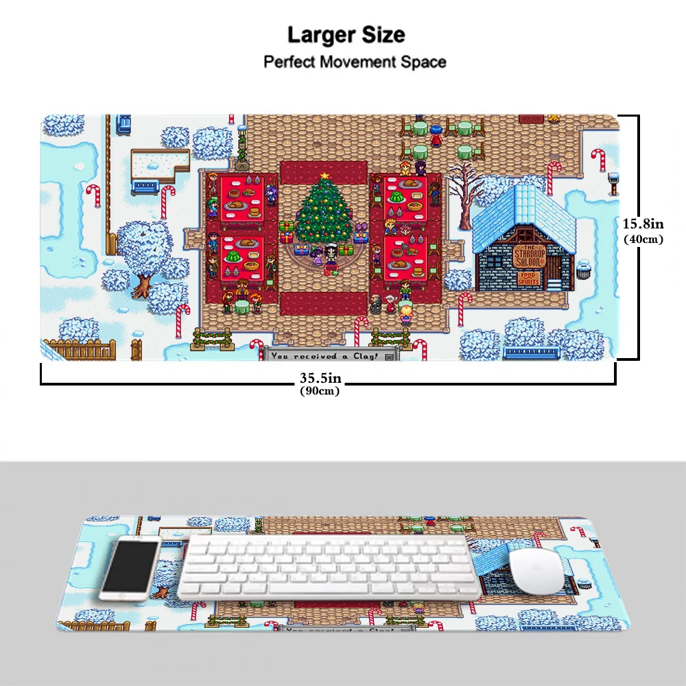 Anime Mouse Pad Xxl Stardew Valley Deskmat Gaming Mousepad Gamer Desk Protector Keyboard Mat Pc Accessories Mats Mause Pads Cute